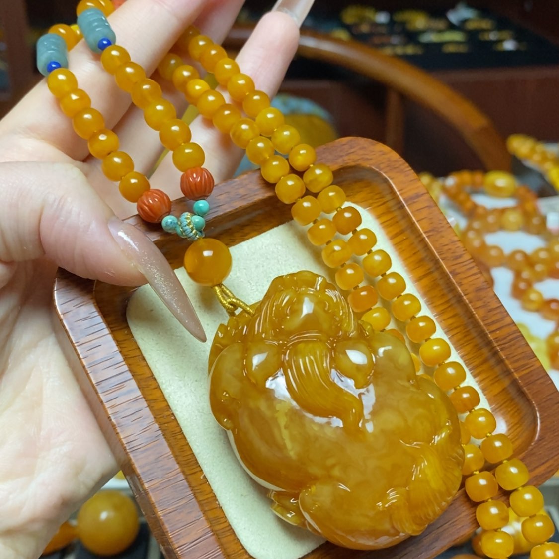 【闪购商品】蜜蜡颈饰未镶嵌项链