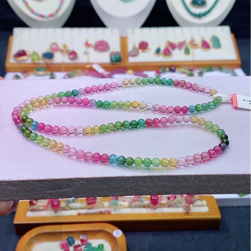 【闪购商品】碧玺碧玺m未镶嵌彩虹手链