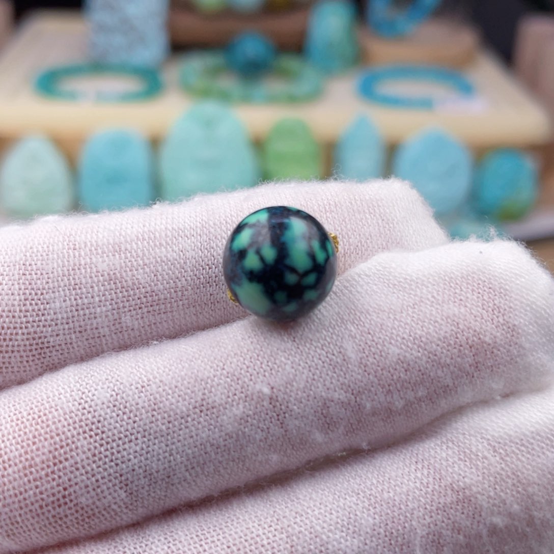 未镶嵌绿松石珠宝奇石11.3毫米