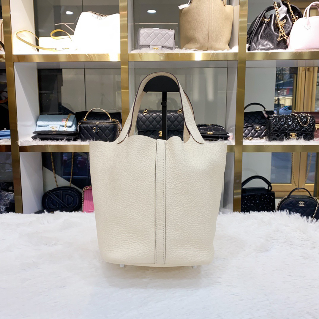99新 Hermes/爱马仕 爱马仕奶昔白菜篮子22，刻印 u刻，有锁没钥匙