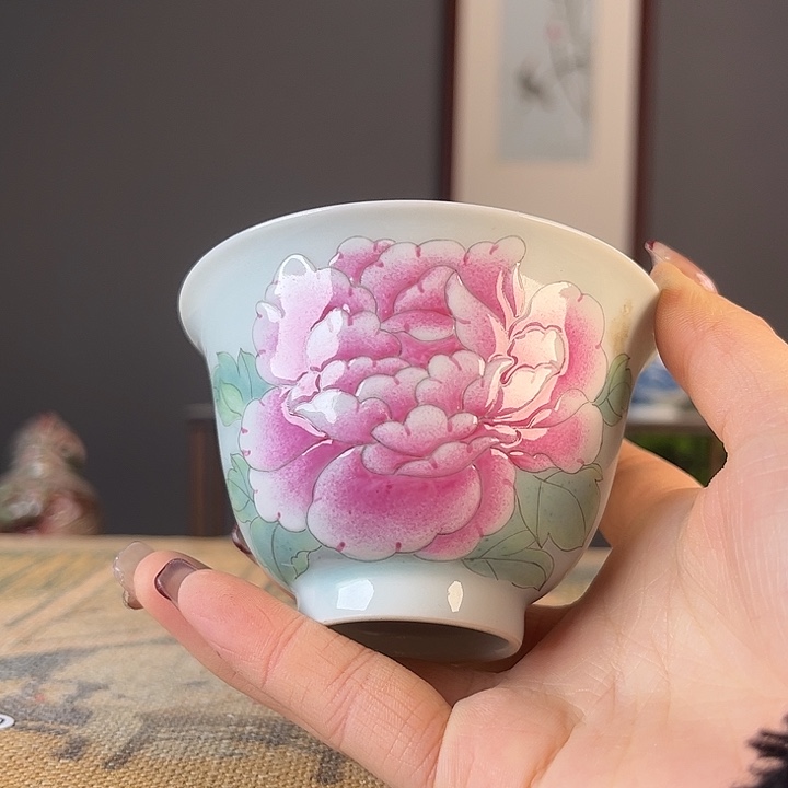 杯景德柴烧茶杯多人