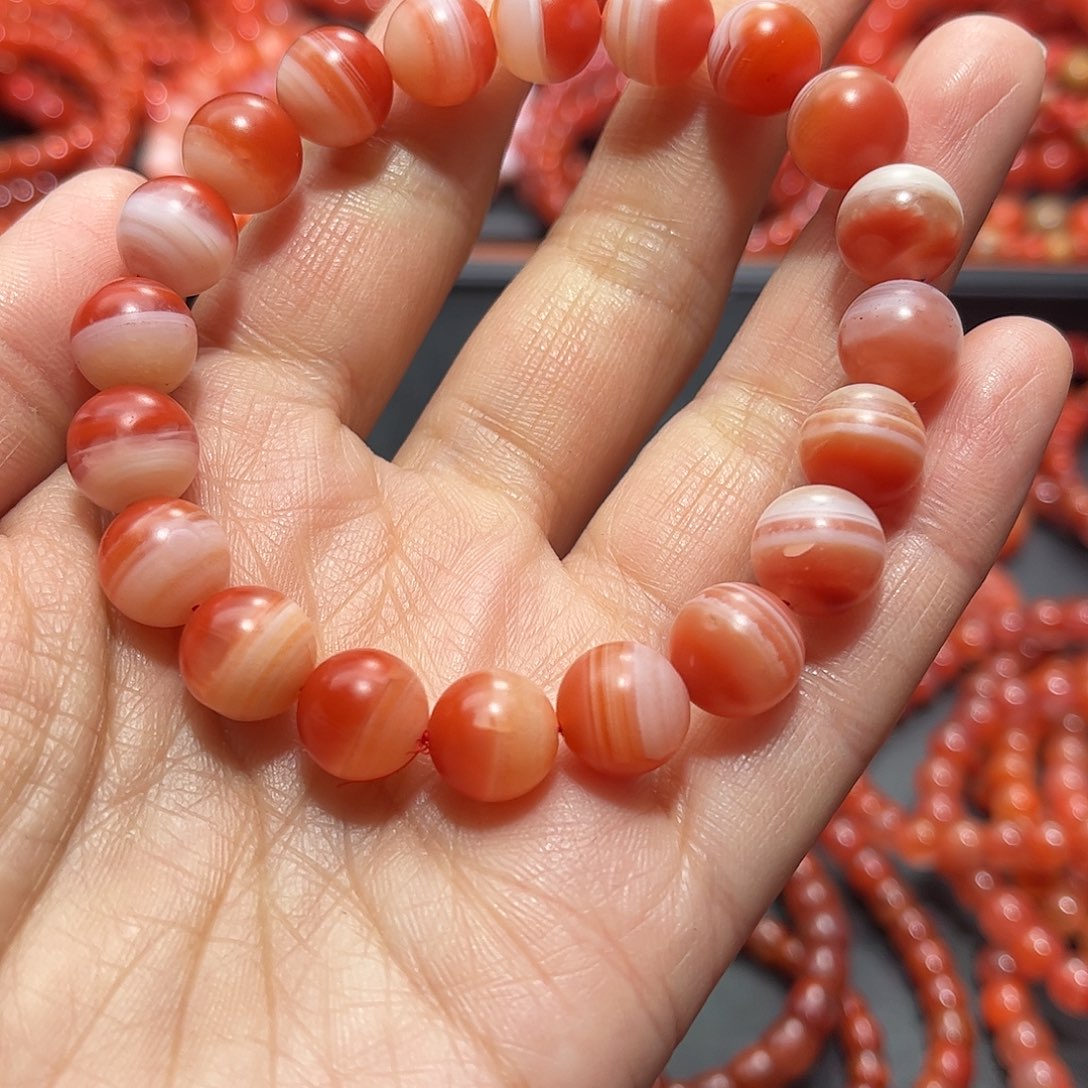 南红玛瑙手链未镶嵌