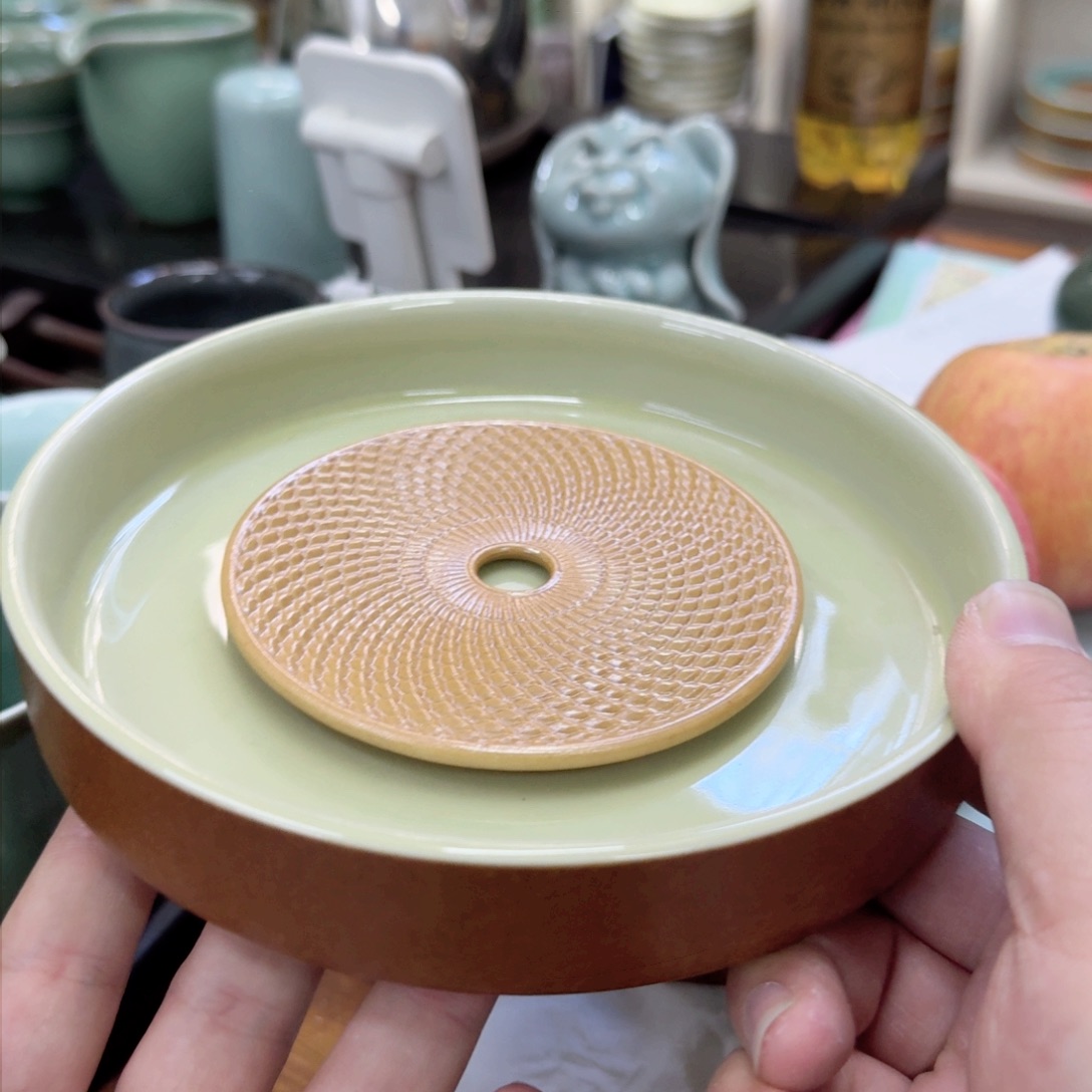 龙泉青瓷茶具微瑕6795