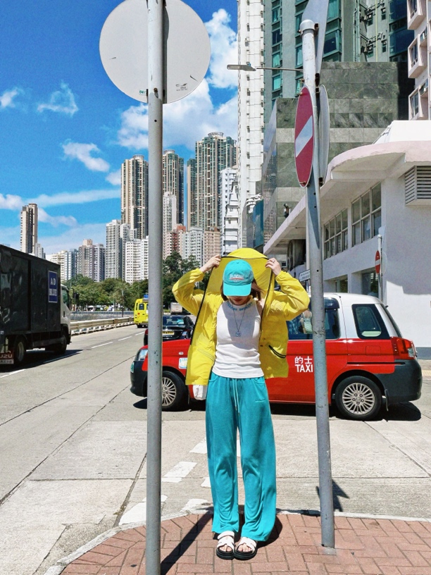 【CM】黄色连帽透气防晒外套薄款开衫上衣外套M4S0524