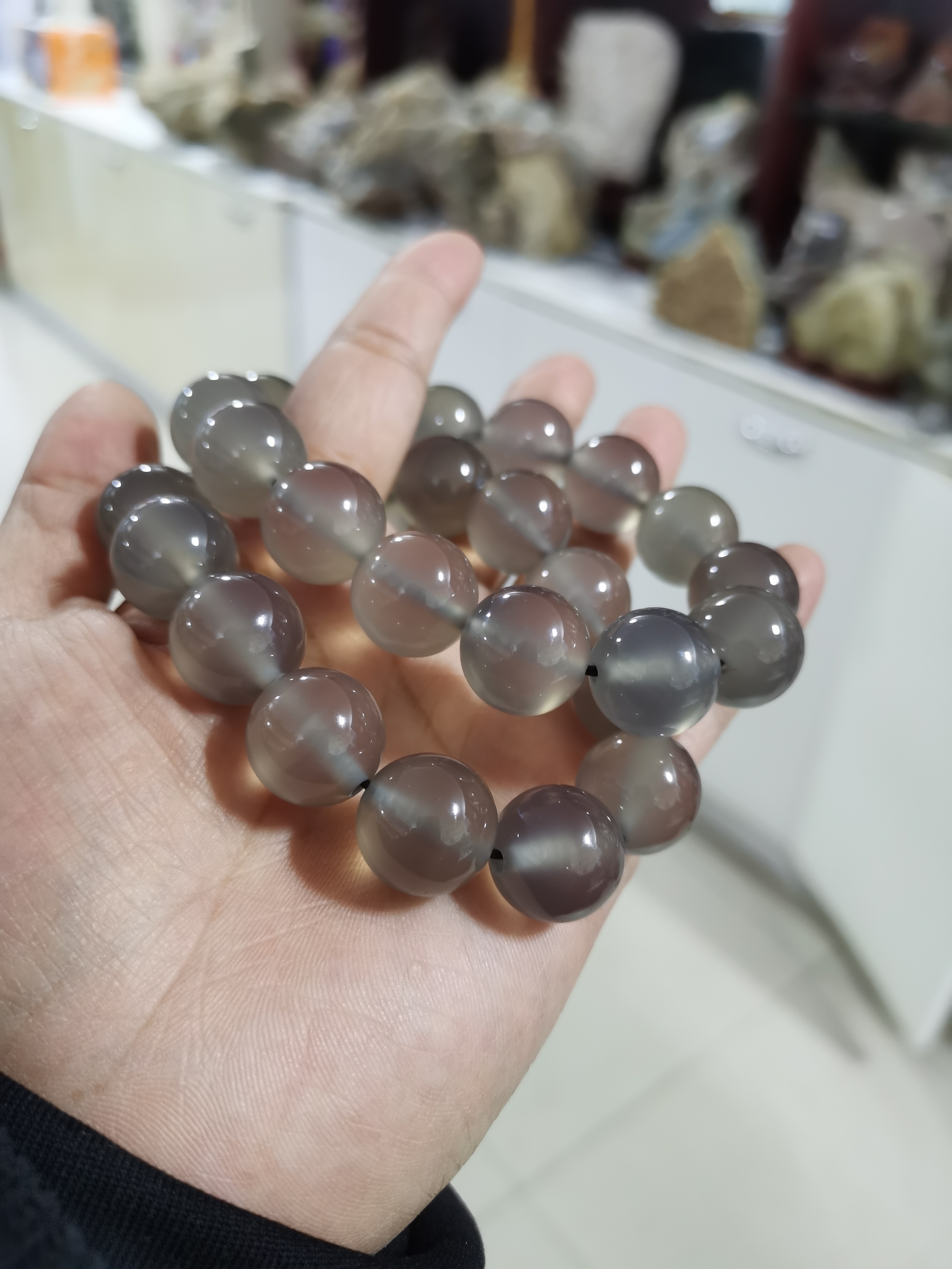 金沟料高冰纯色手串