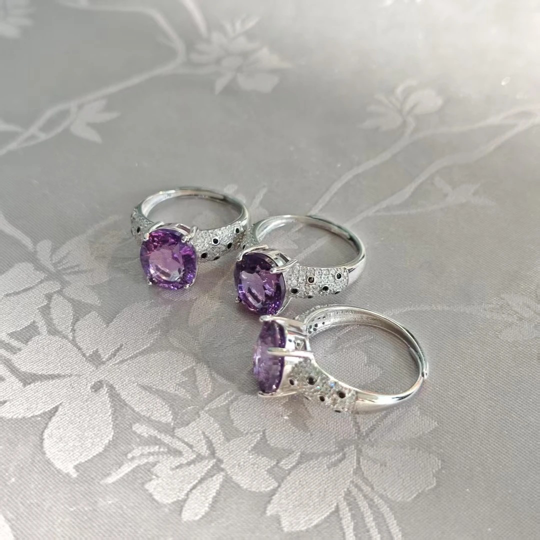 【书记甄选】天然紫水晶戒指 多样性发一件 QQ5241