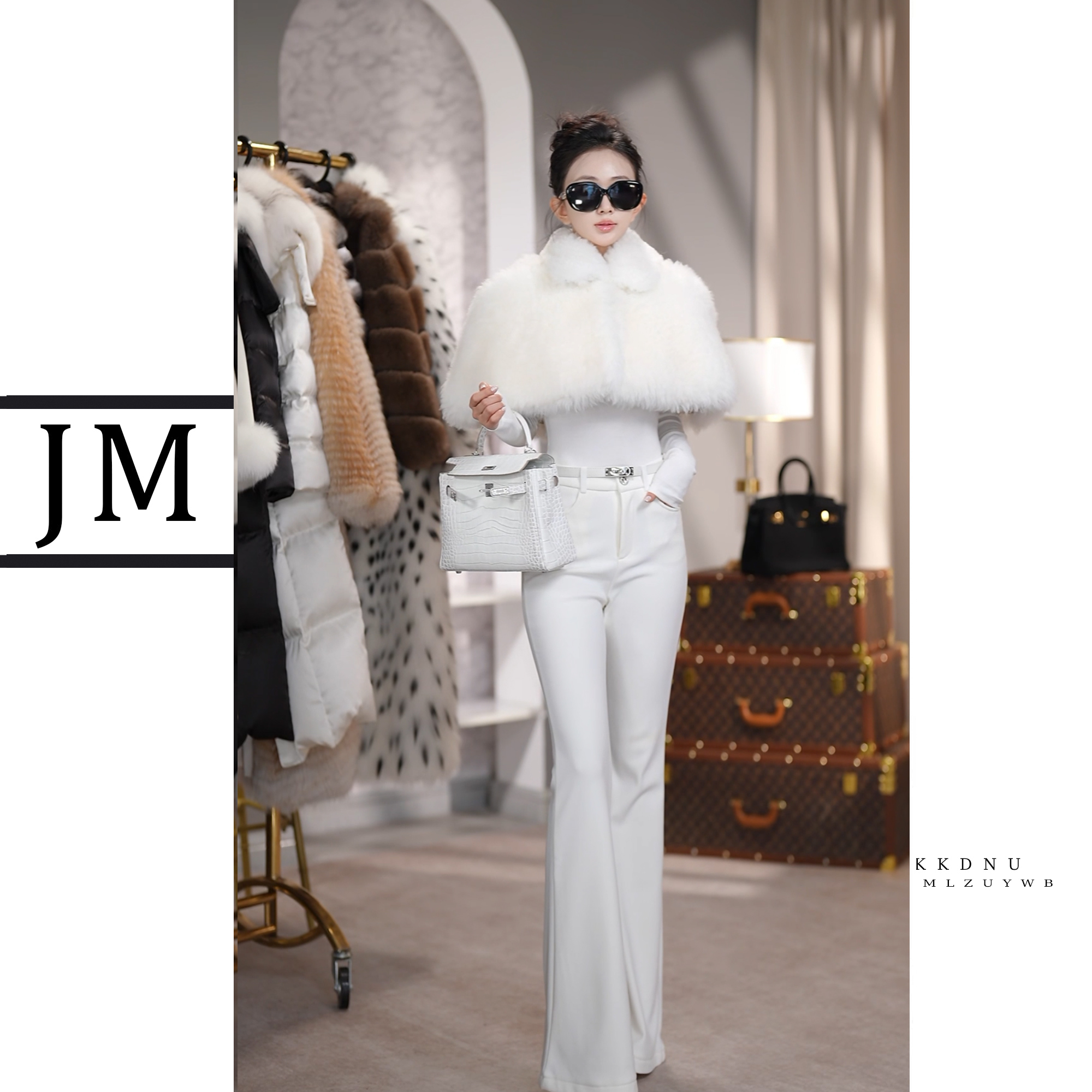 【天生美腿】高克重 加绒高腰显瘦女人味微喇西装裤