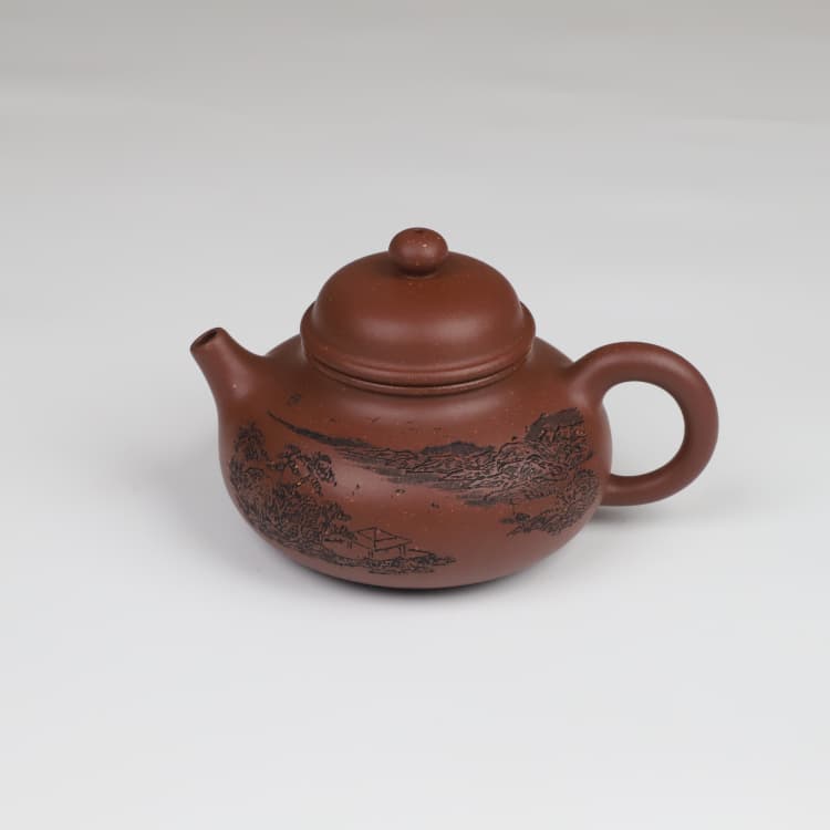 御壶清茗+容天壶+260CC+黄龙山原矿紫泥+全手工制+神飚紫砂艺术馆