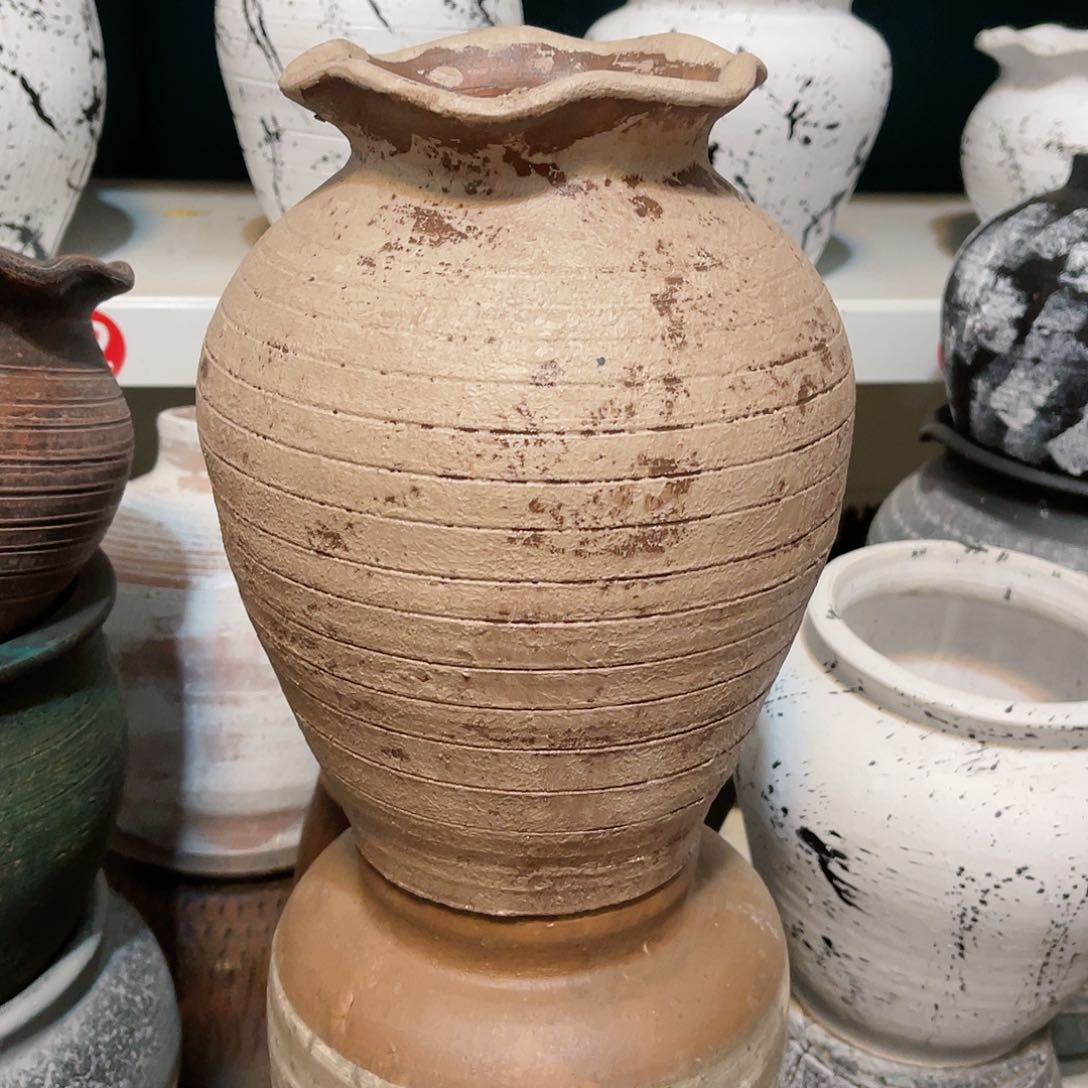 红陶无孔无孔口径13高度24