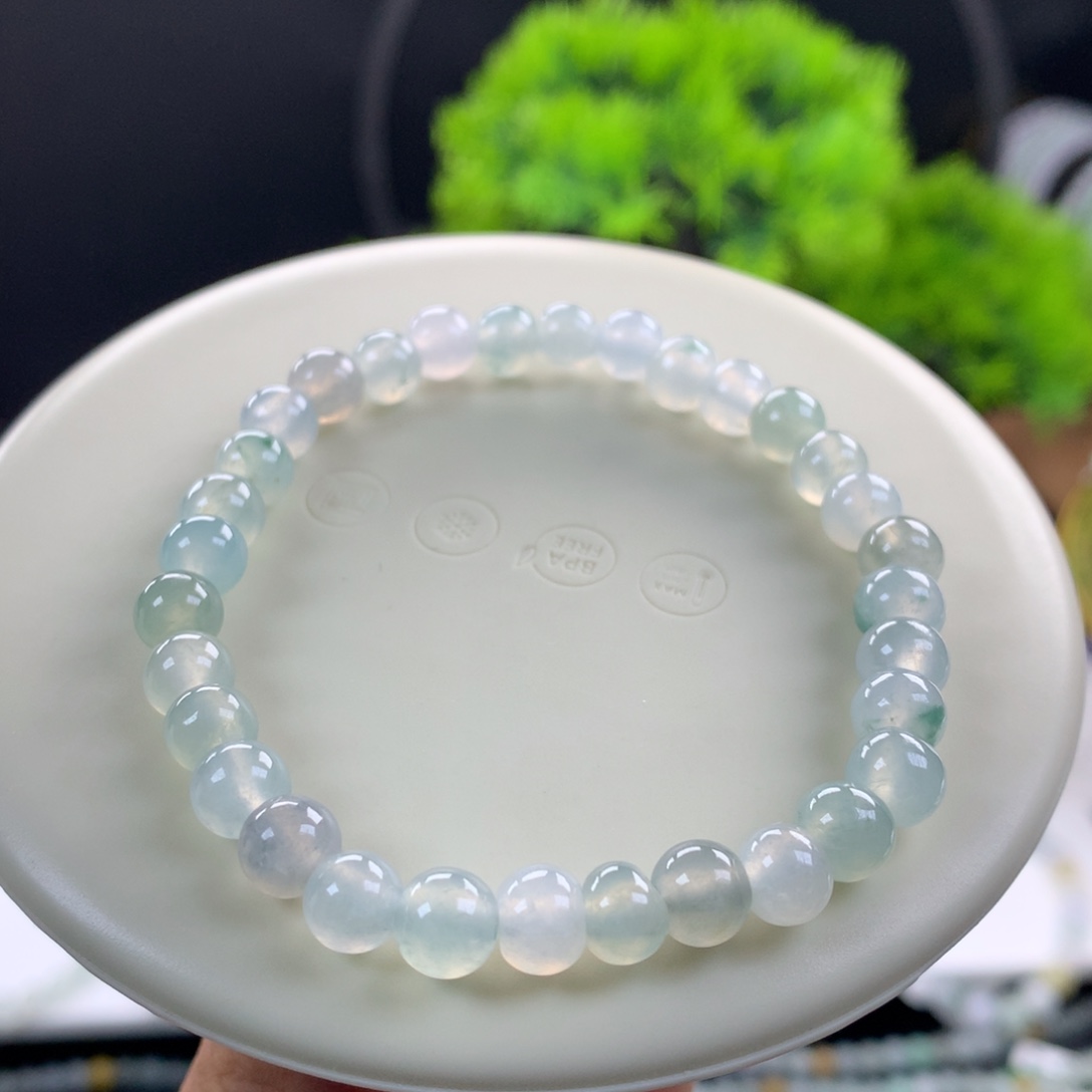 翡翠未镶嵌手链卡6.5