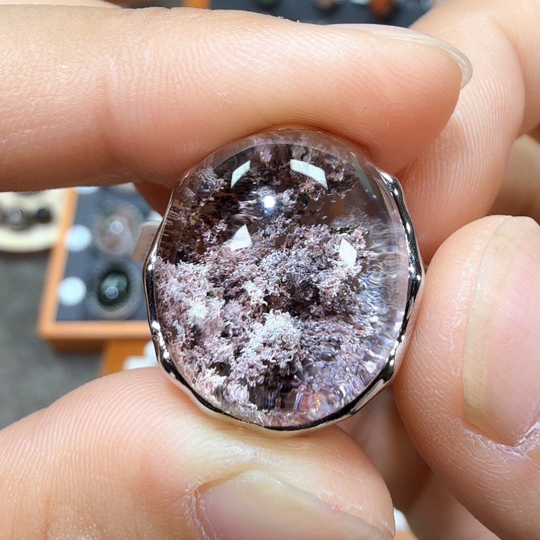 水晶银S925镶嵌水晶家**婕S925银镶水晶水晶水晶 