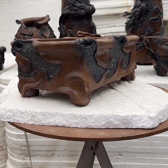 宜兴江湖紫砂盆艺