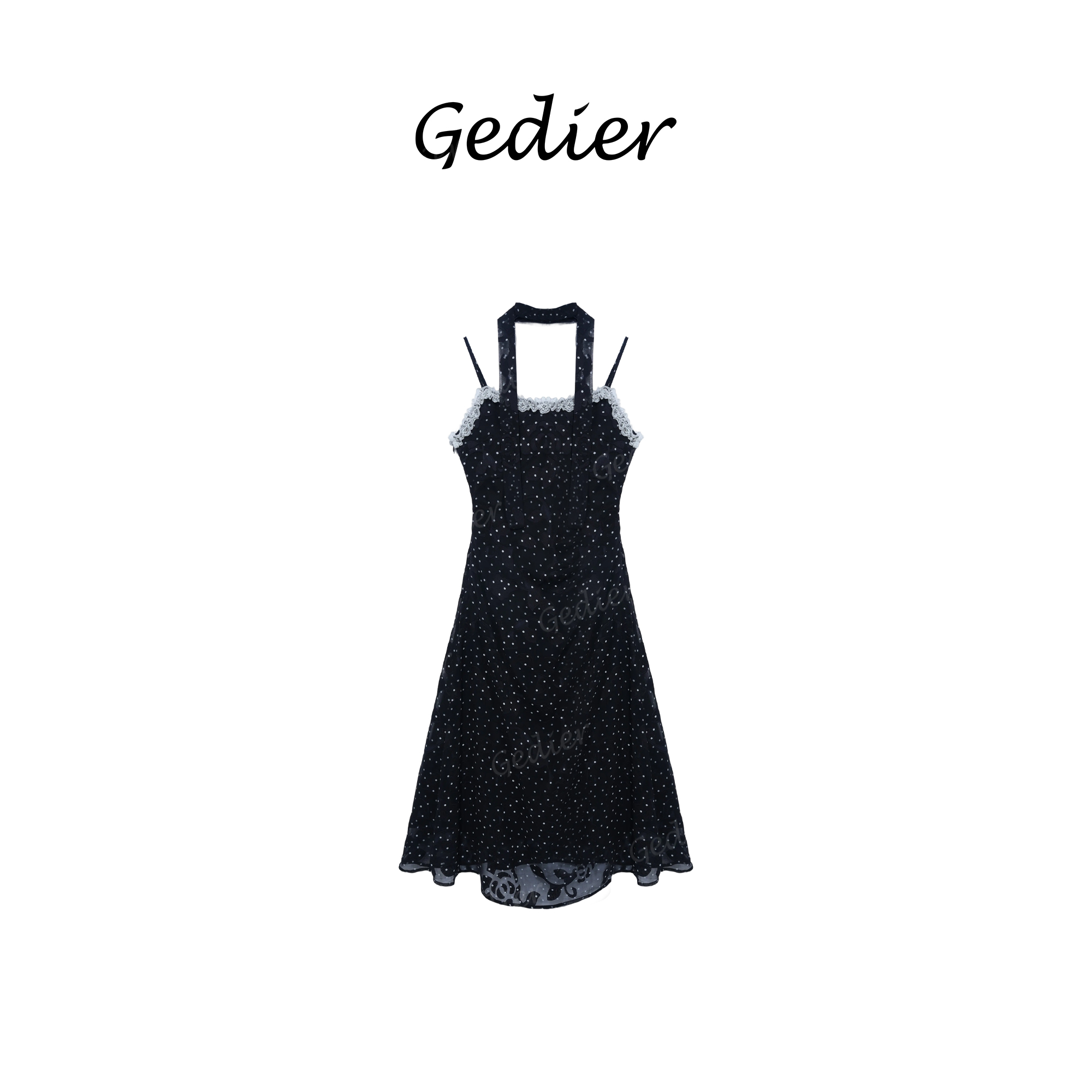 【歌蒂尔】 2025年春季欧若风舒适轻盈波点A字裙 LG510567Y