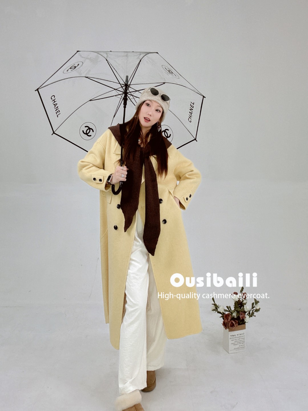 【奶芙芙】秀场限定 黑标!頂奢羊驼绒双面羊绒大衣女羊毛呢子外套