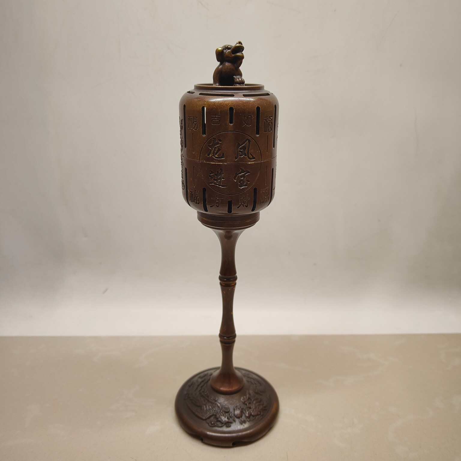 招财进宝灯笼炉熏香炉一个材质，黄铜复古工艺纯铜