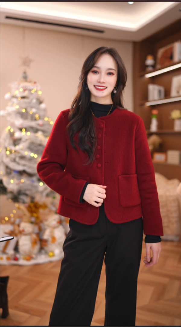 【现货➕运费险】双面双穿羊毛大衣高端气质修身时尚轻奢外套