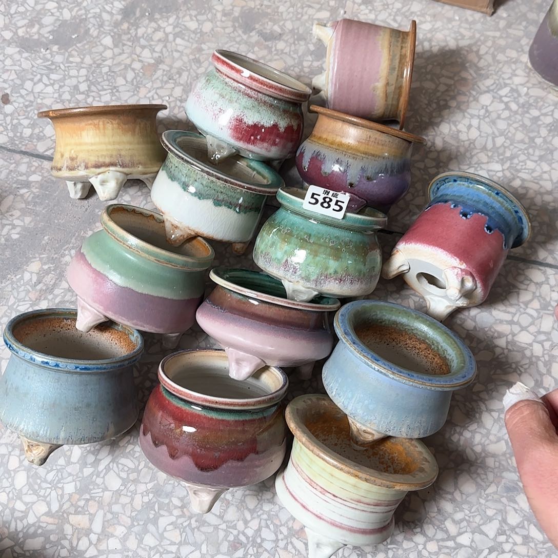 瓷片景德镇陶瓷花盆