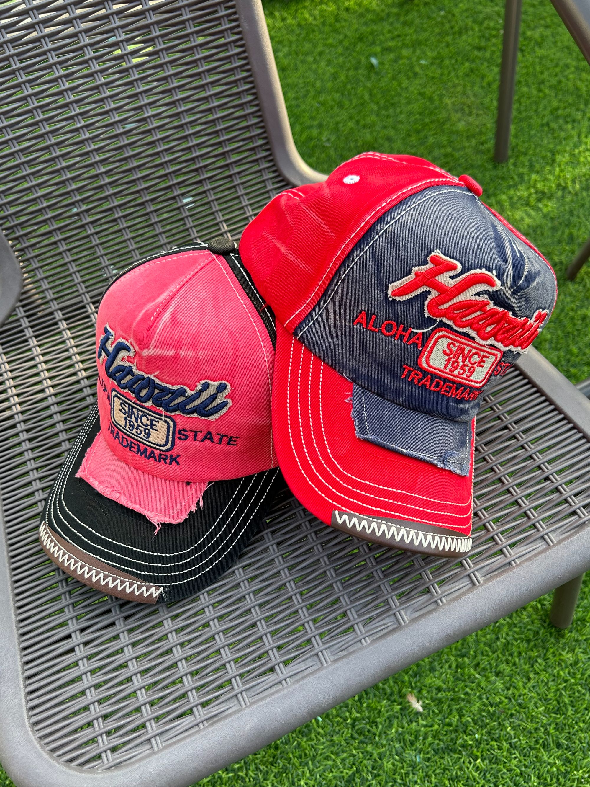 第八季-复古水洗做旧Hawaii大绣花棒球帽男女款牛仔帽遮阳鸭舌帽