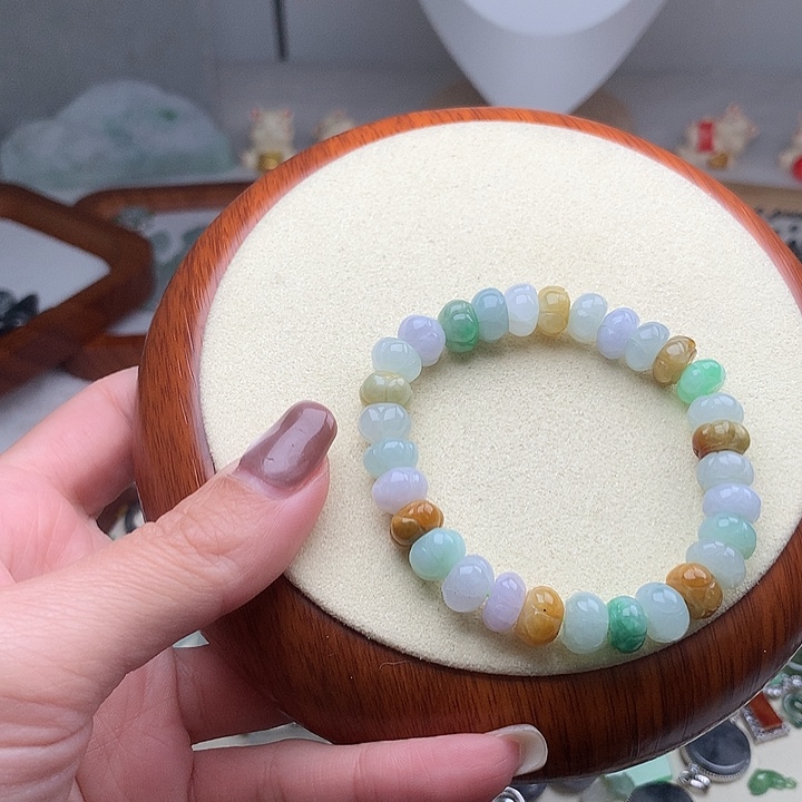 翡翠颈饰未镶嵌桂花手串 30颗