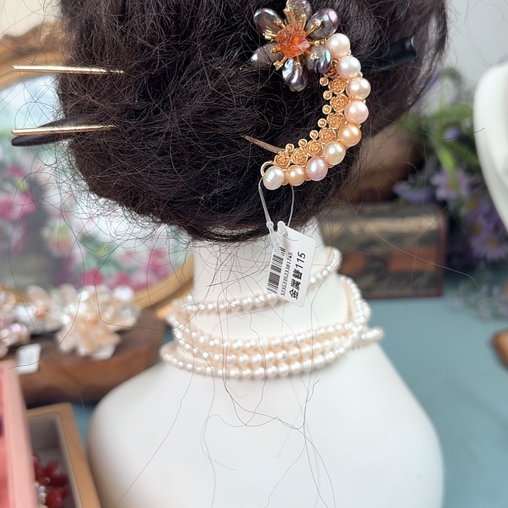 未镶嵌发饰淡水珍珠
