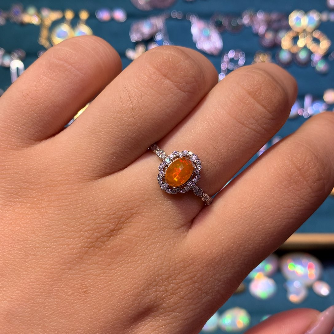 财***贝欧泊银S925镶嵌福利款 不退不换