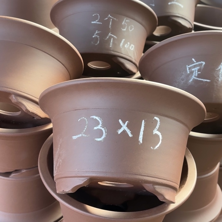 紫砂花盆100-6。 23-13。   