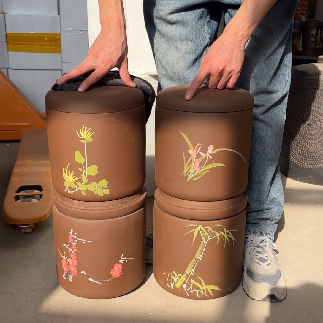 茶叶罐紫砂梅兰竹菊