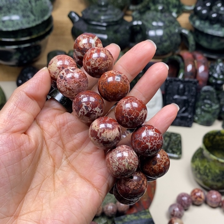 大***菜蛇纹石玉未镶嵌项链天宝石18手串2条