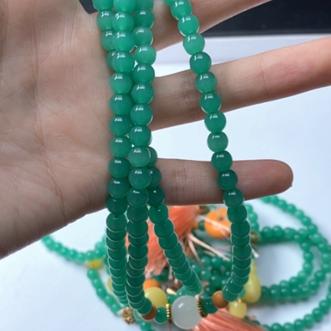 翡翠未镶嵌颈饰手串138
