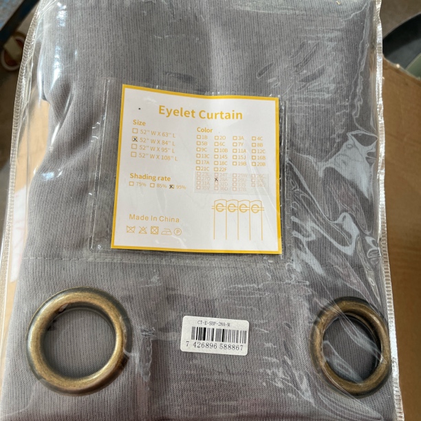 外贸超品质28A（罗马杆）单片约130*210深灰色细条纹窗帘发两片微瑕