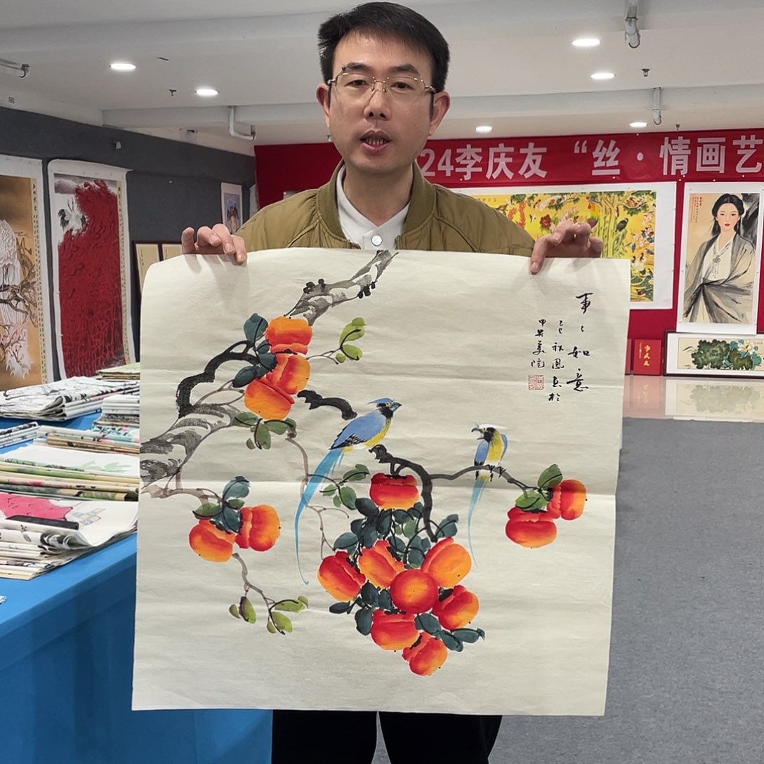 国画今天上午国画作品展示