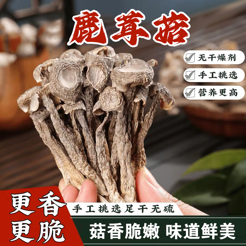 【御今尚品】鹿茸菇干货100克/袋口感脆嫩营养丰富煲汤炖肉菌类干货