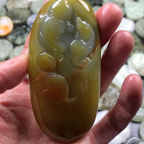 和田玉（糖玉）挂件未镶嵌