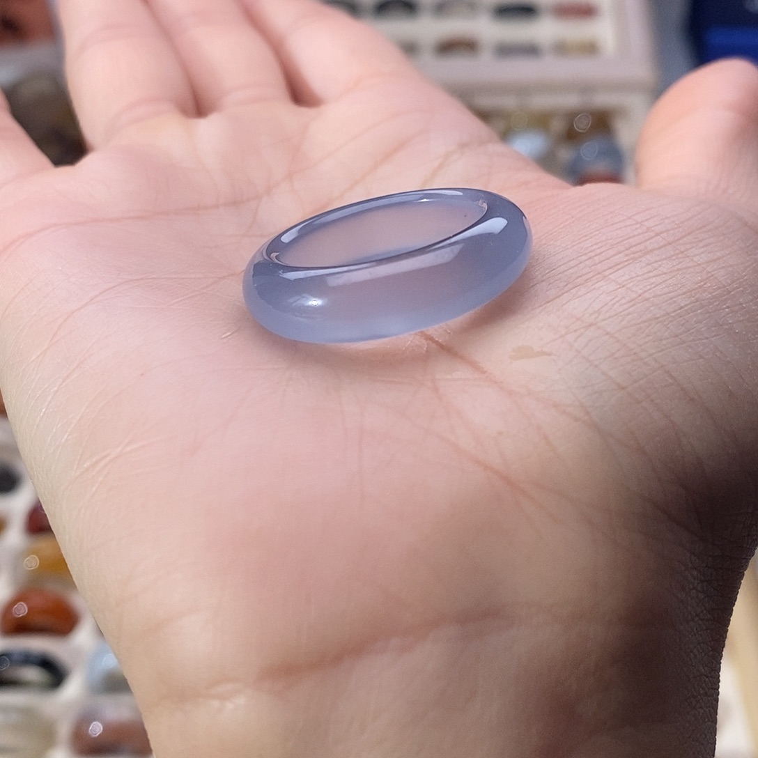 玛瑙/玉髓未镶嵌戒指A 25不退换港24直径20.4