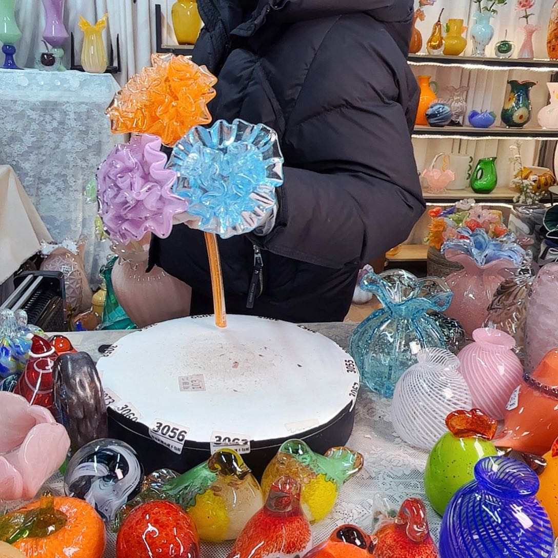 3朵花家悦美居琉璃摆件