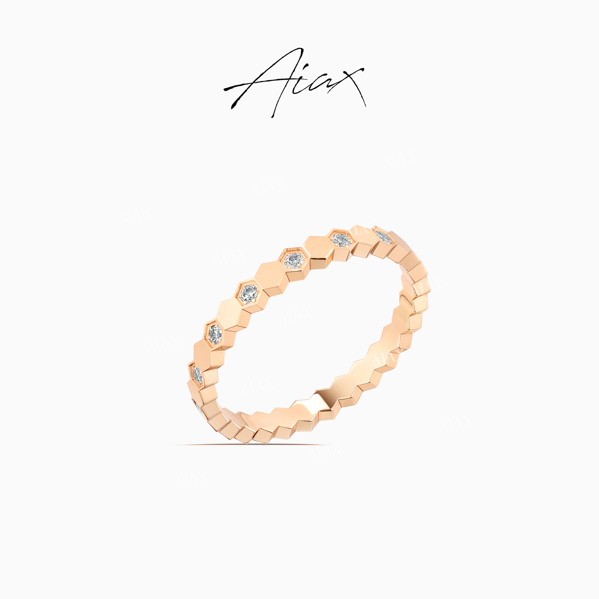 925银合成锆石戒指 AIAX 925银 镀K金 时尚百搭精致戒指TSS7257