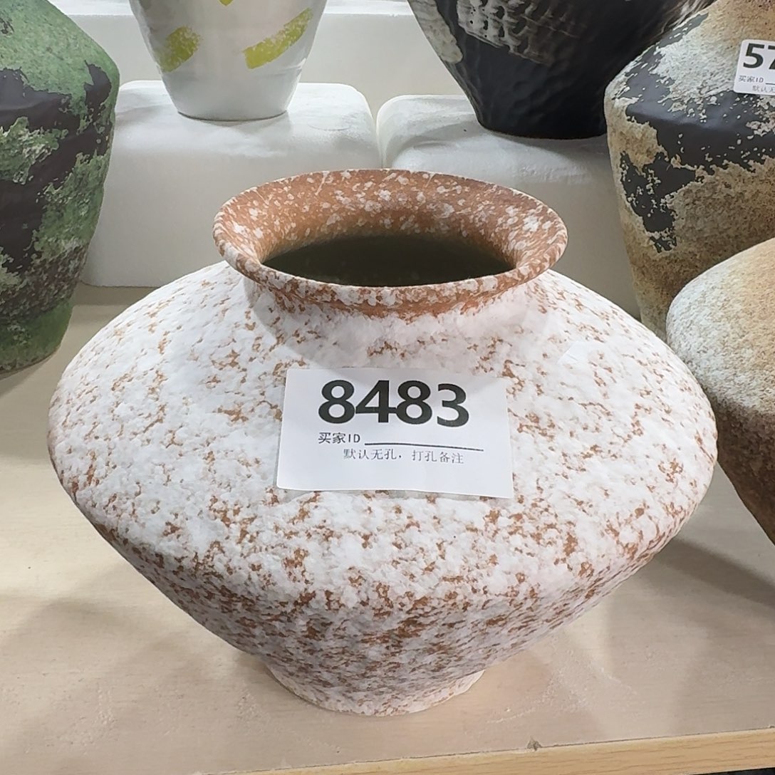 阿***媛陶摆件景德镇高温花瓶编码8483高23口10默认无孔