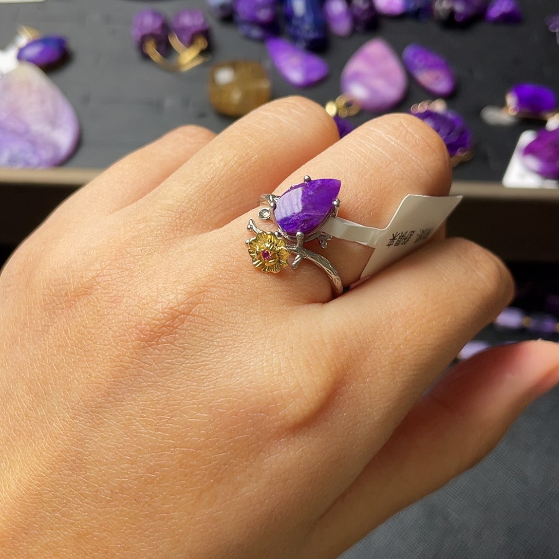 苏纪石（舒俱来）戒指银S925镶嵌