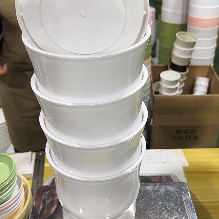 竹节口16.8高17白色带托4只