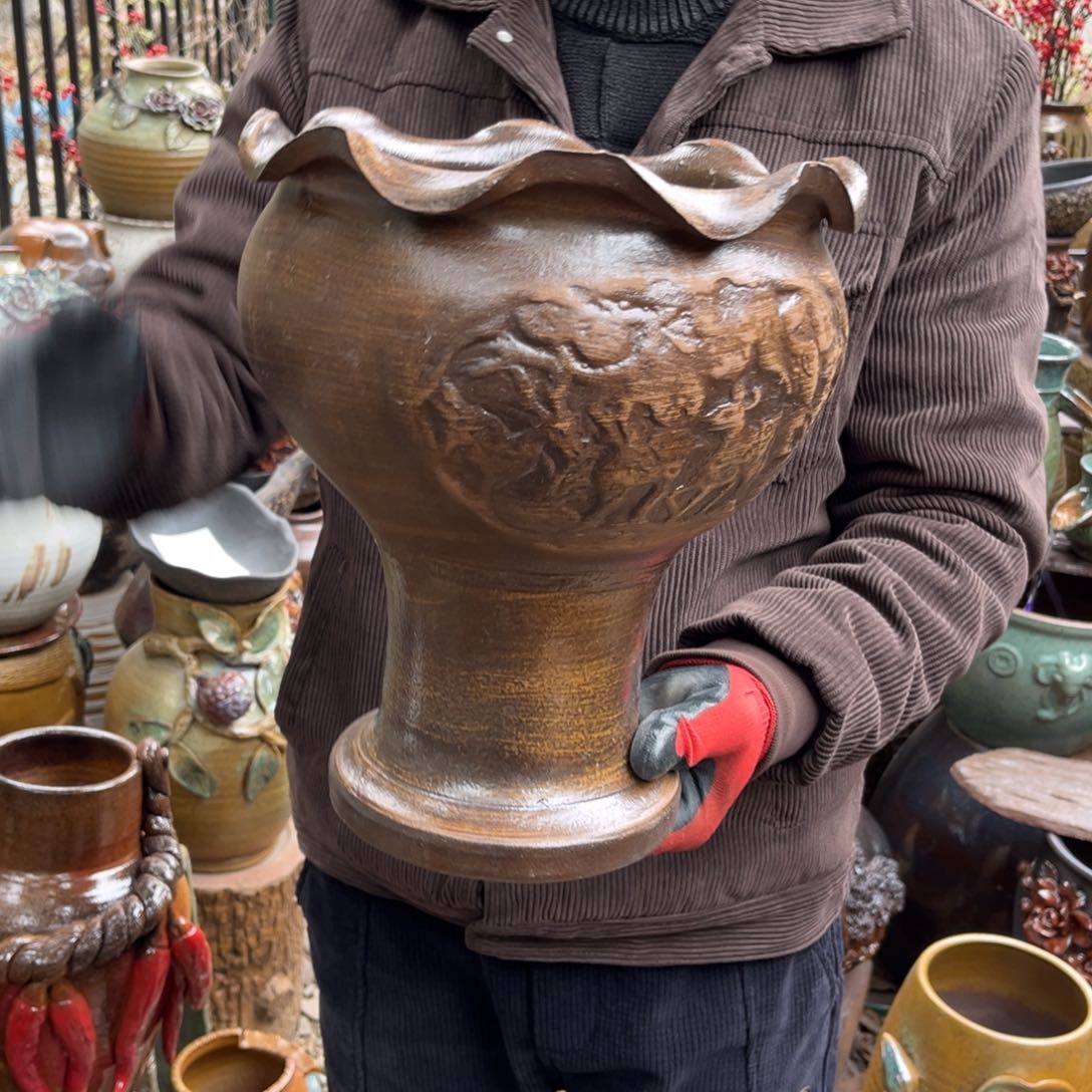 红陶高30口25有孔