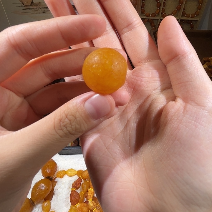 琥珀未镶嵌颈饰蜜蜡海漂单珠珠（24mm）