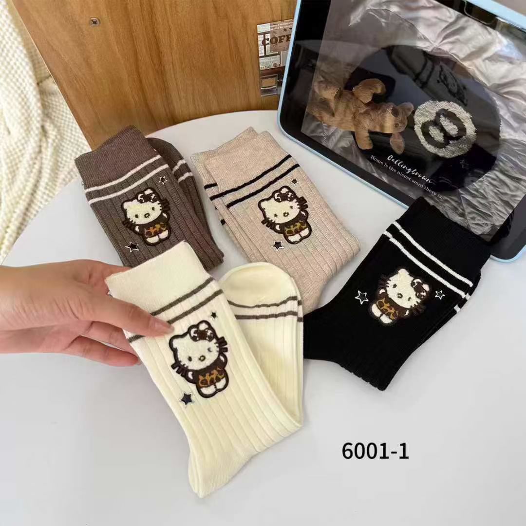 【袜子】芭蕾少女风夏季薄款蕾丝纯棉中筒可爱高颜值