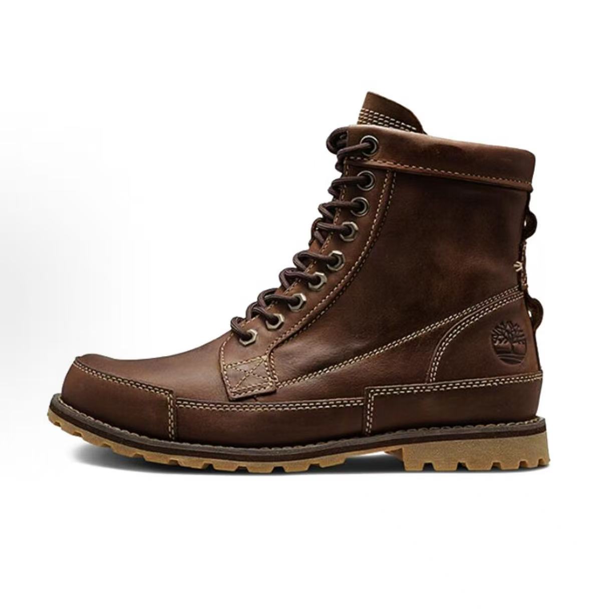 Timberland添柏岚耐磨棕色皮质增高舒适休闲运动高帮户外靴15551