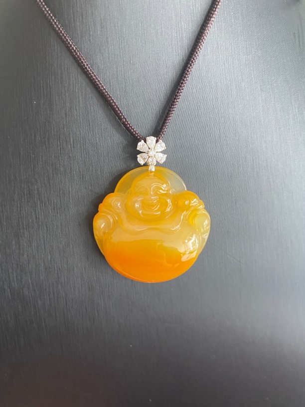 黄龙玉石老窝老料子【肚里藏金】大肚佛