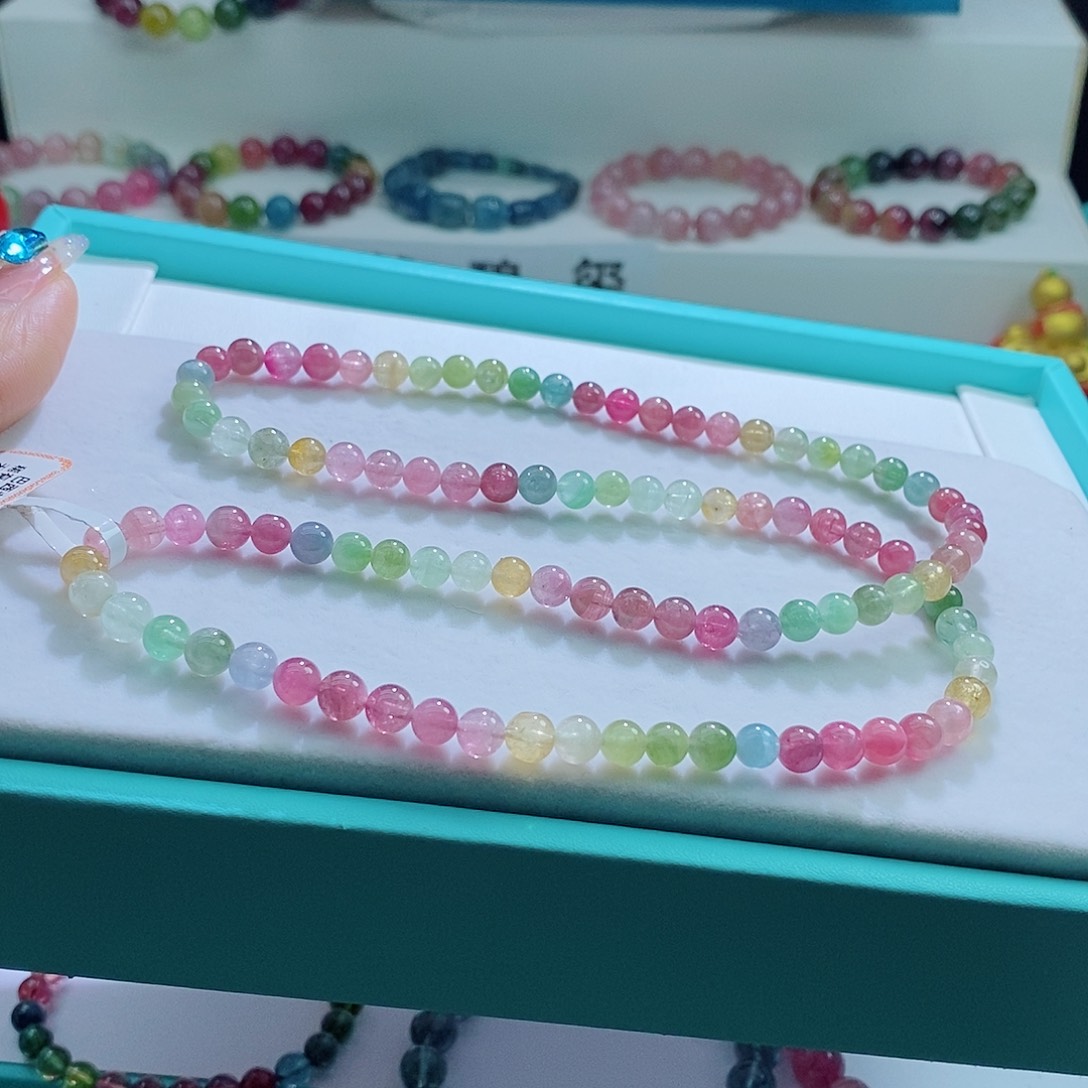 碧玺手链未镶嵌5.7mm左右