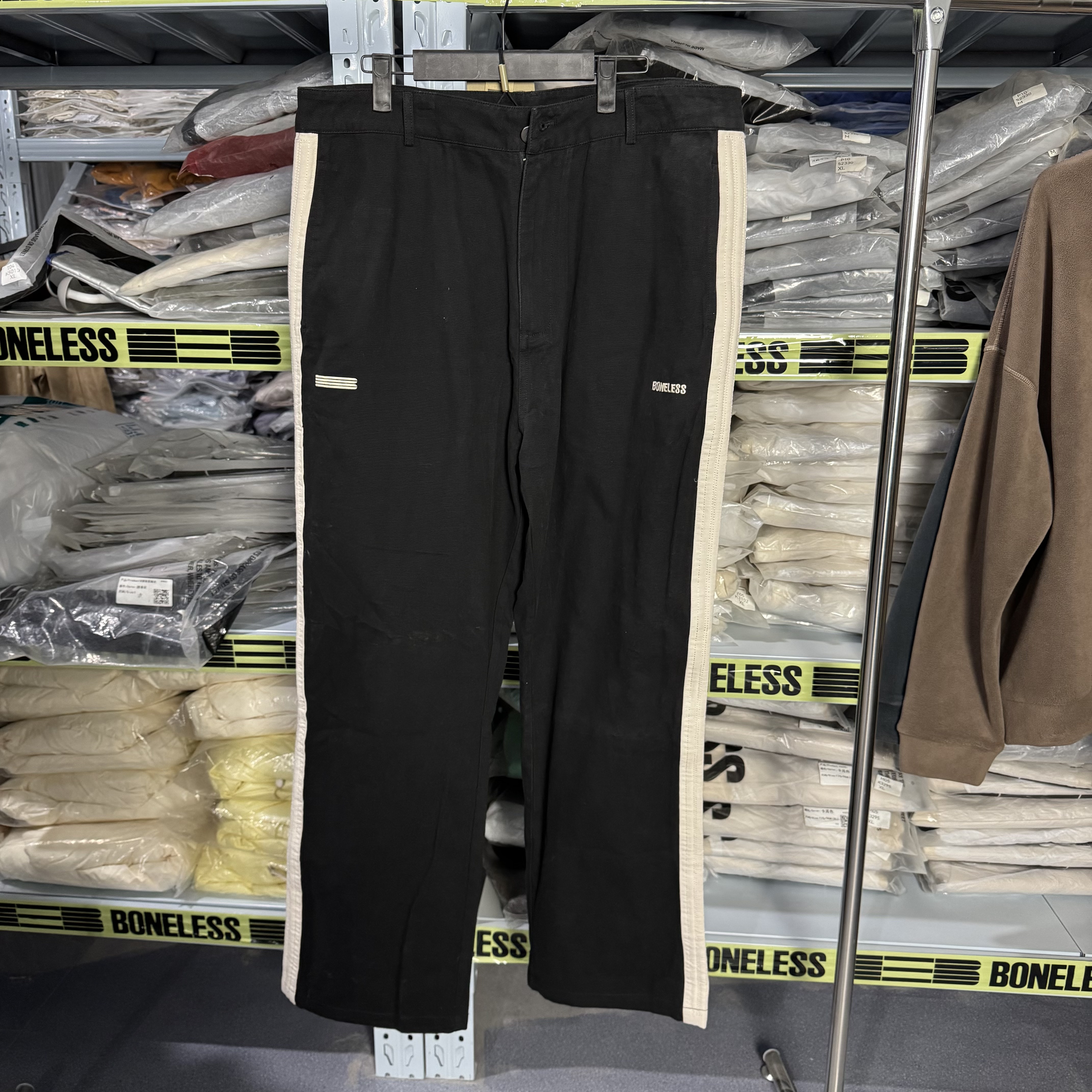 BLS洗水做旧侧边拼接长裤K2832