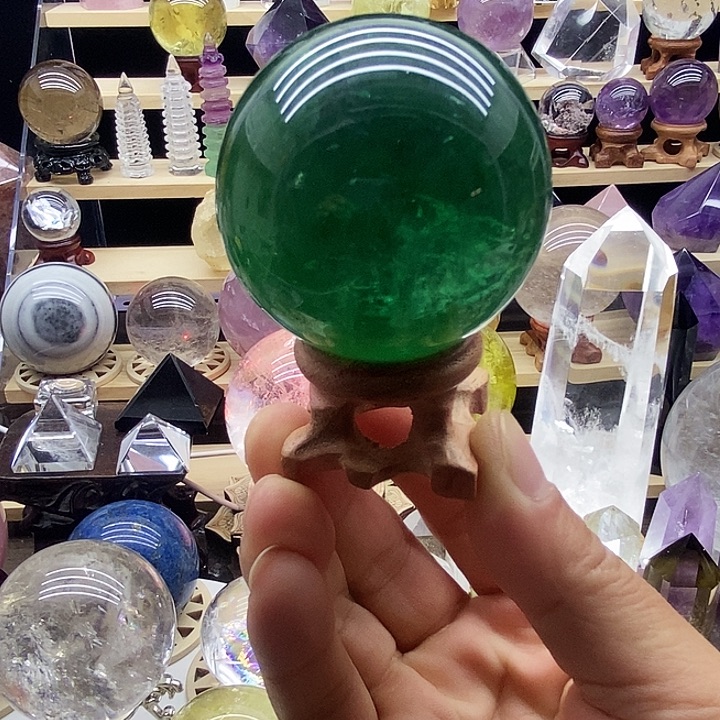 石材天然银石球摆件