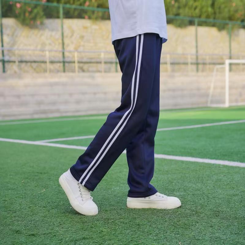 春秋校服裤123条杠深蓝色藏蓝色 