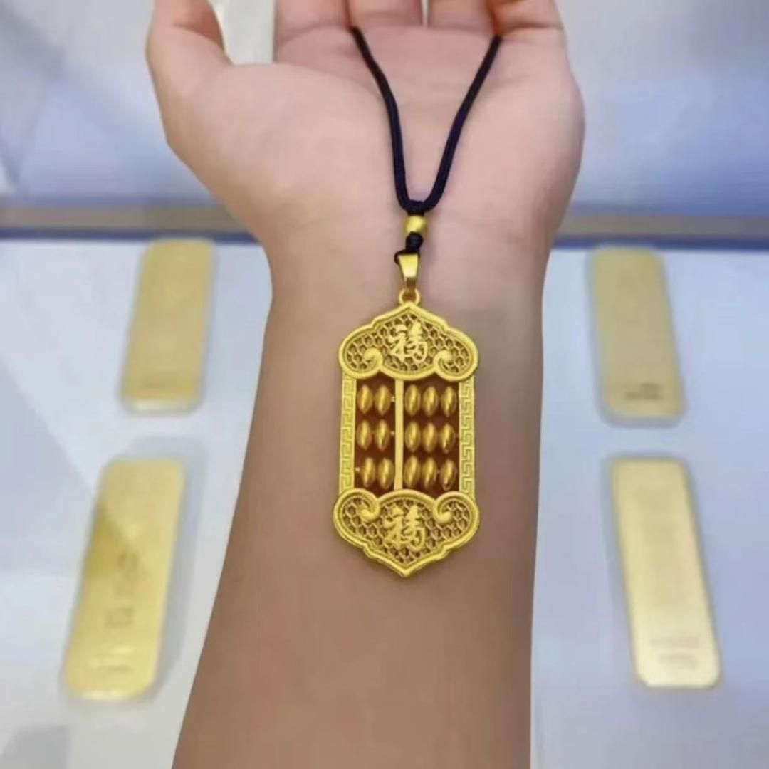 吊坠 【孟加拉赤金】【算盘吊坠】新款时尚 百搭气质