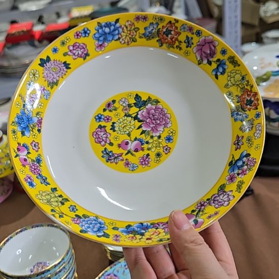 瓷片微瑕万花8寸4个深盘6666666